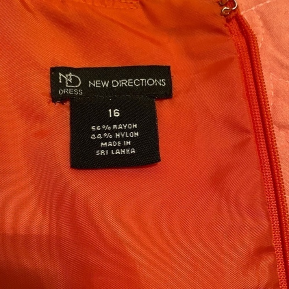 Women Dress by New Direction Orange Dress in Size 16 - Picture 4 of 8
